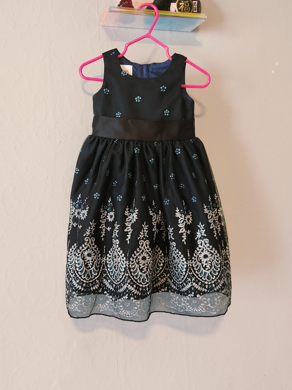 Special Editions 12 Month Blue and Silver Formal Dress